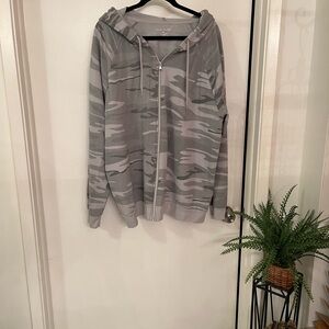 Love Tribe Gray Camouflage Hoodie